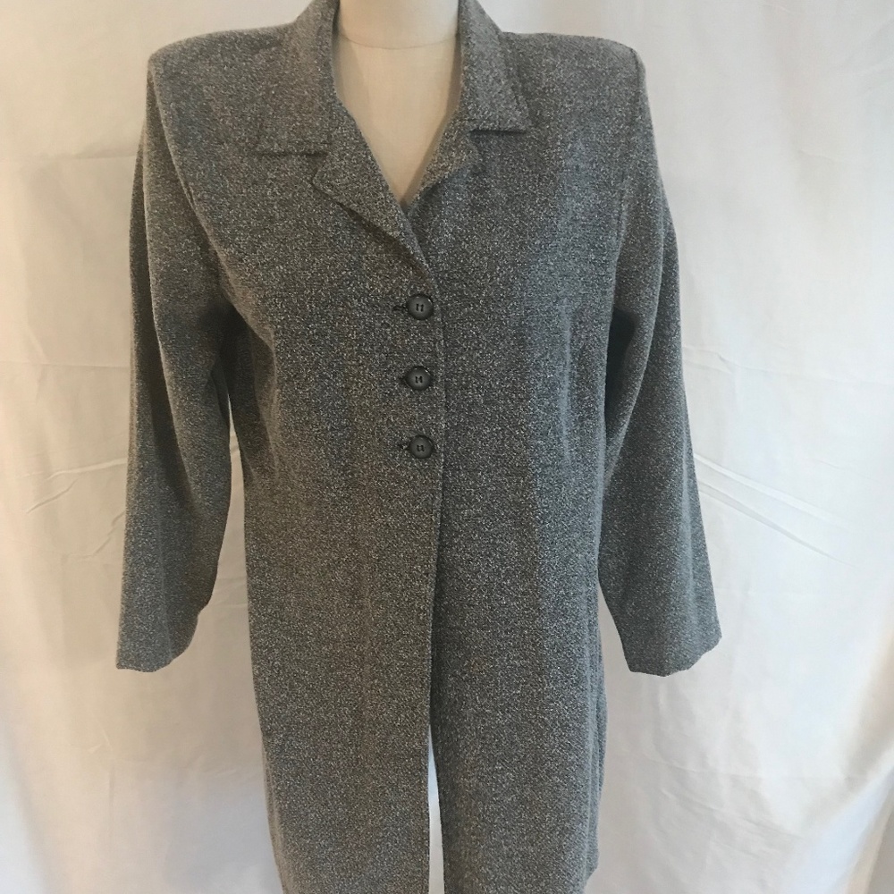 Molly Malloy Suit Jacket Gray Size 12 Petite